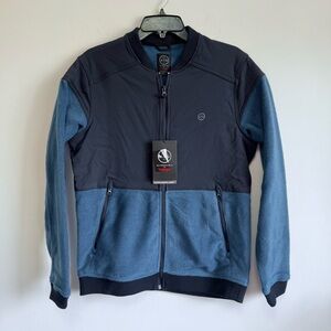 Wrangler ATG Men’s Fleece Bomber Jacket Mixed Media Hybrid Full Zip Size Small